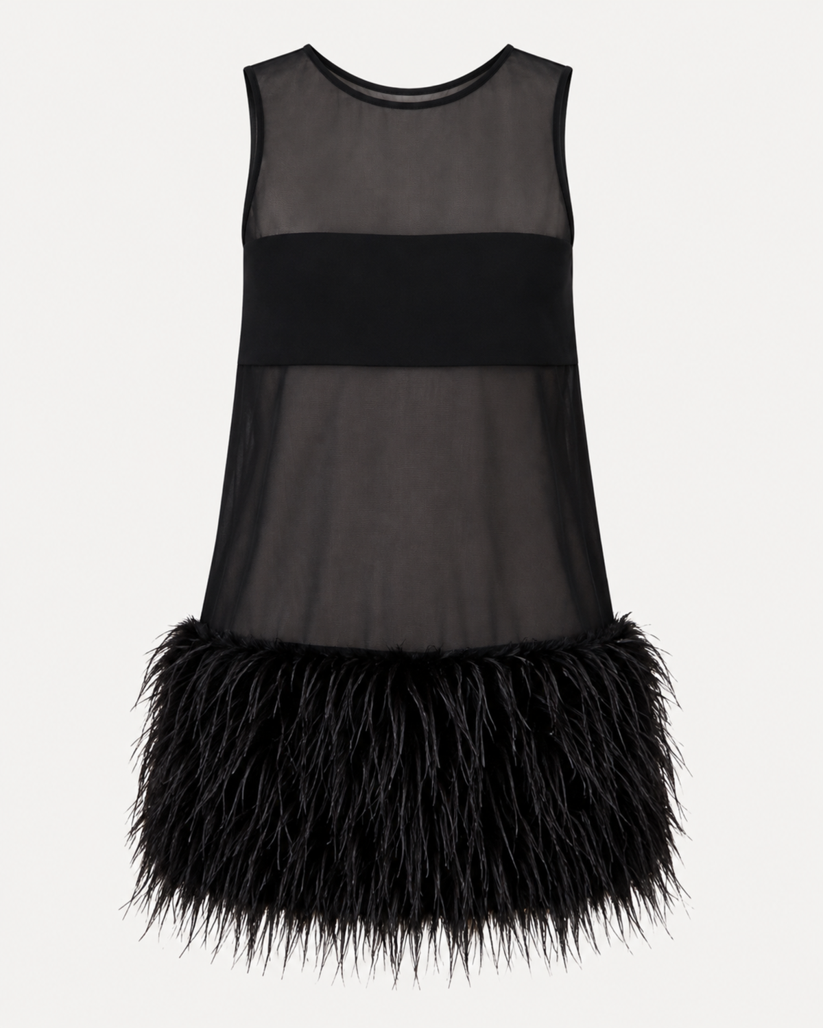 The Midnight Feather Shift Dress