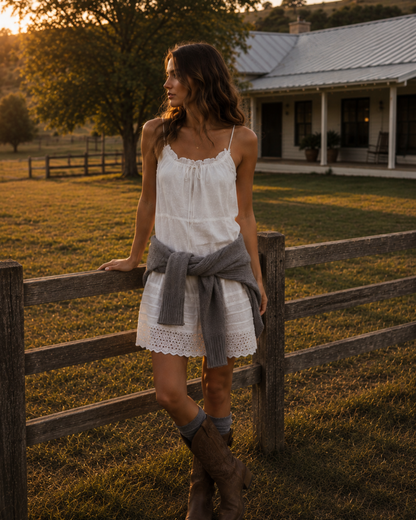 Driftwood Cotton Mini Dress
