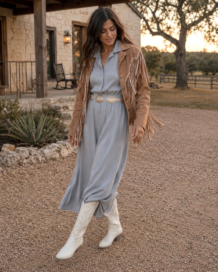 The Bluebonnet Bias Maxi Dress