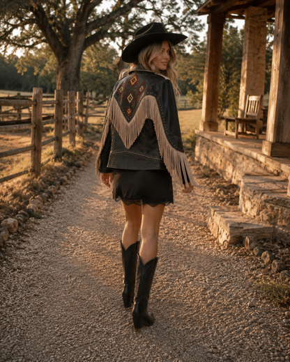 Midnight Mesa Fringe Jacket