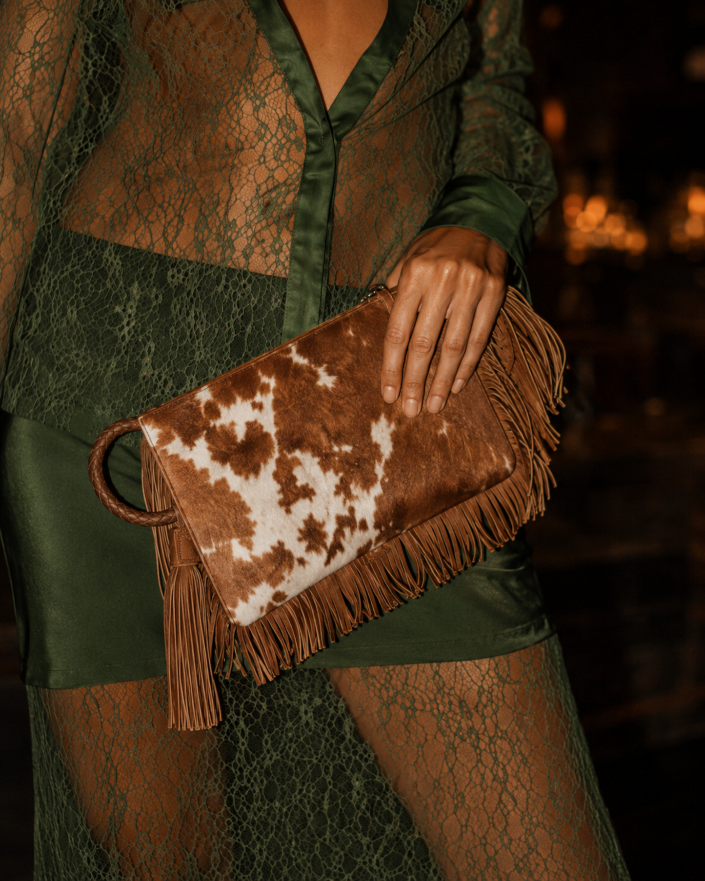 The Saddle Fringe Clutch