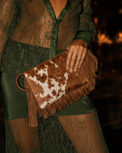 The Saddle Fringe Clutch