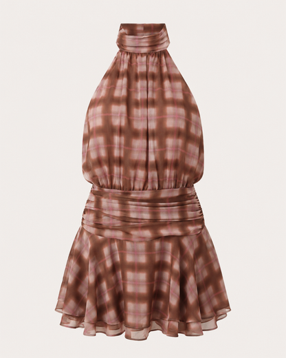 The Sundown Halter Mini Dress