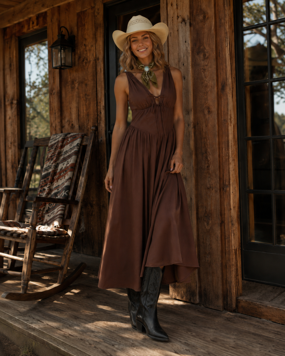 The Cypress Tie-Front Midi Dress