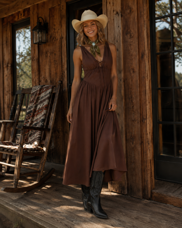 The Cypress Tie-Front Midi Dress