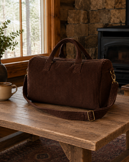 The Weekender Corduroy Duffel