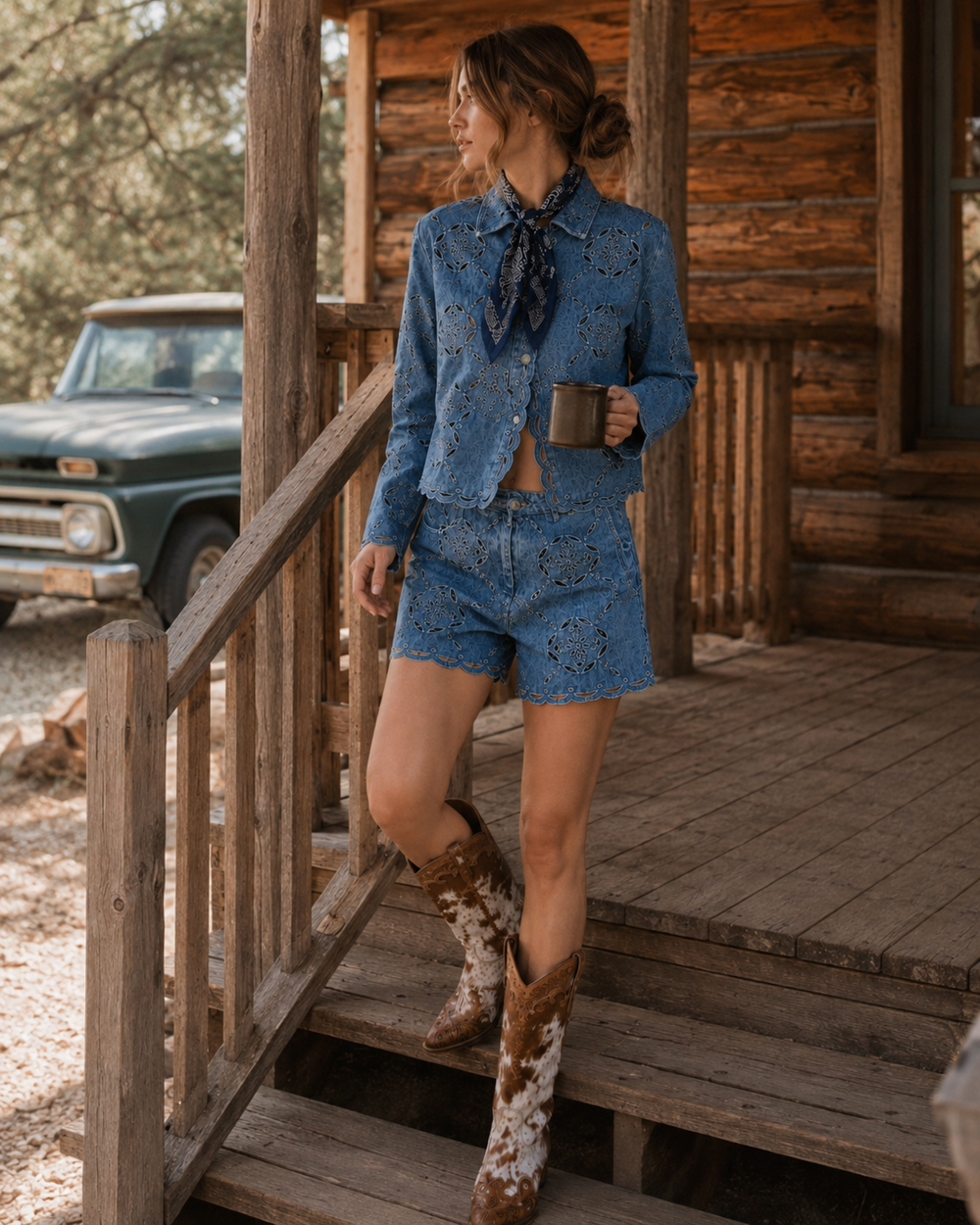 The Bluebonnet Eyelet Shorts