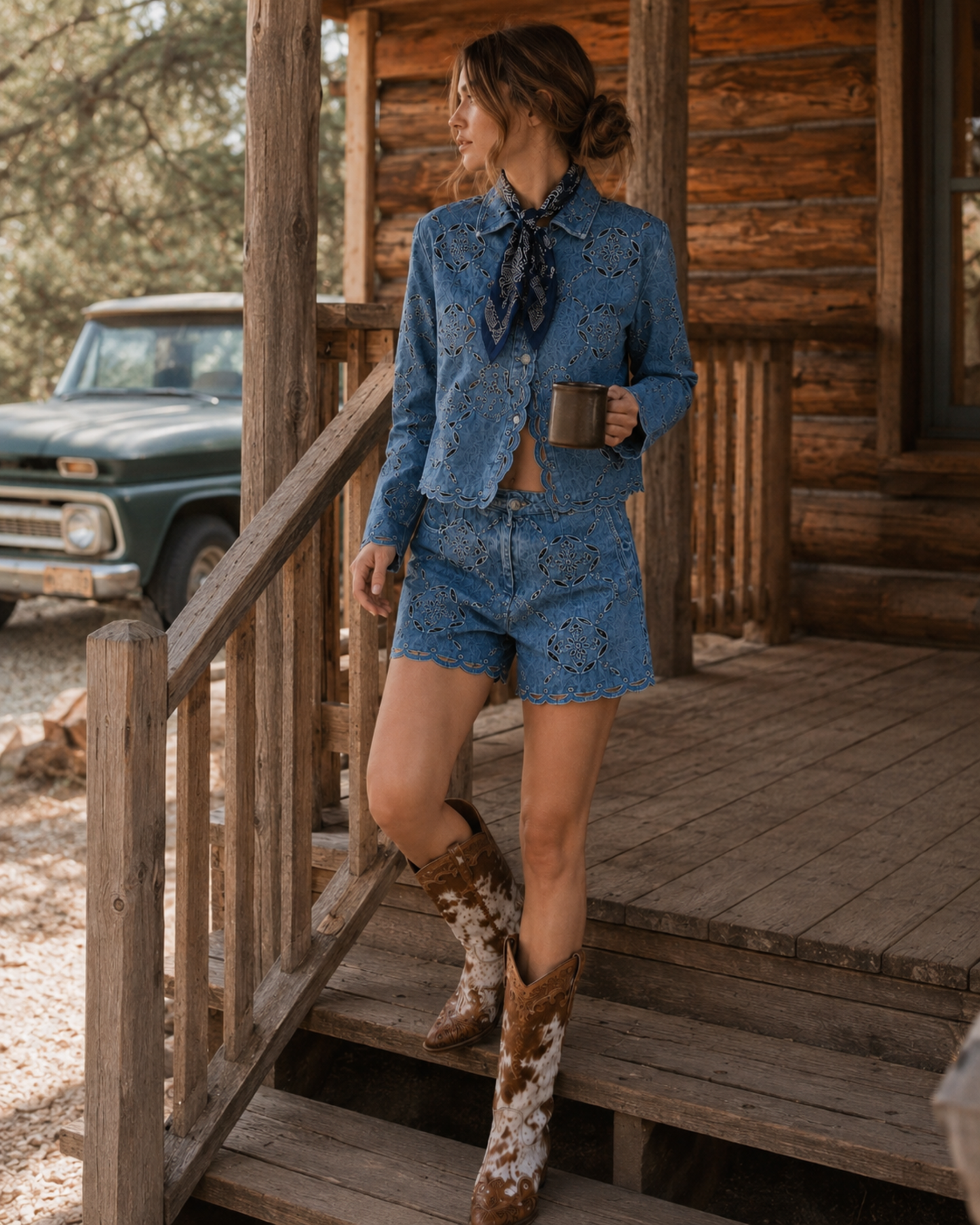 The Bluebonnet Eyelet Shorts