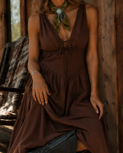 The Cypress Tie-Front Midi Dress