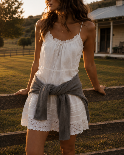 Driftwood Cotton Mini Dress